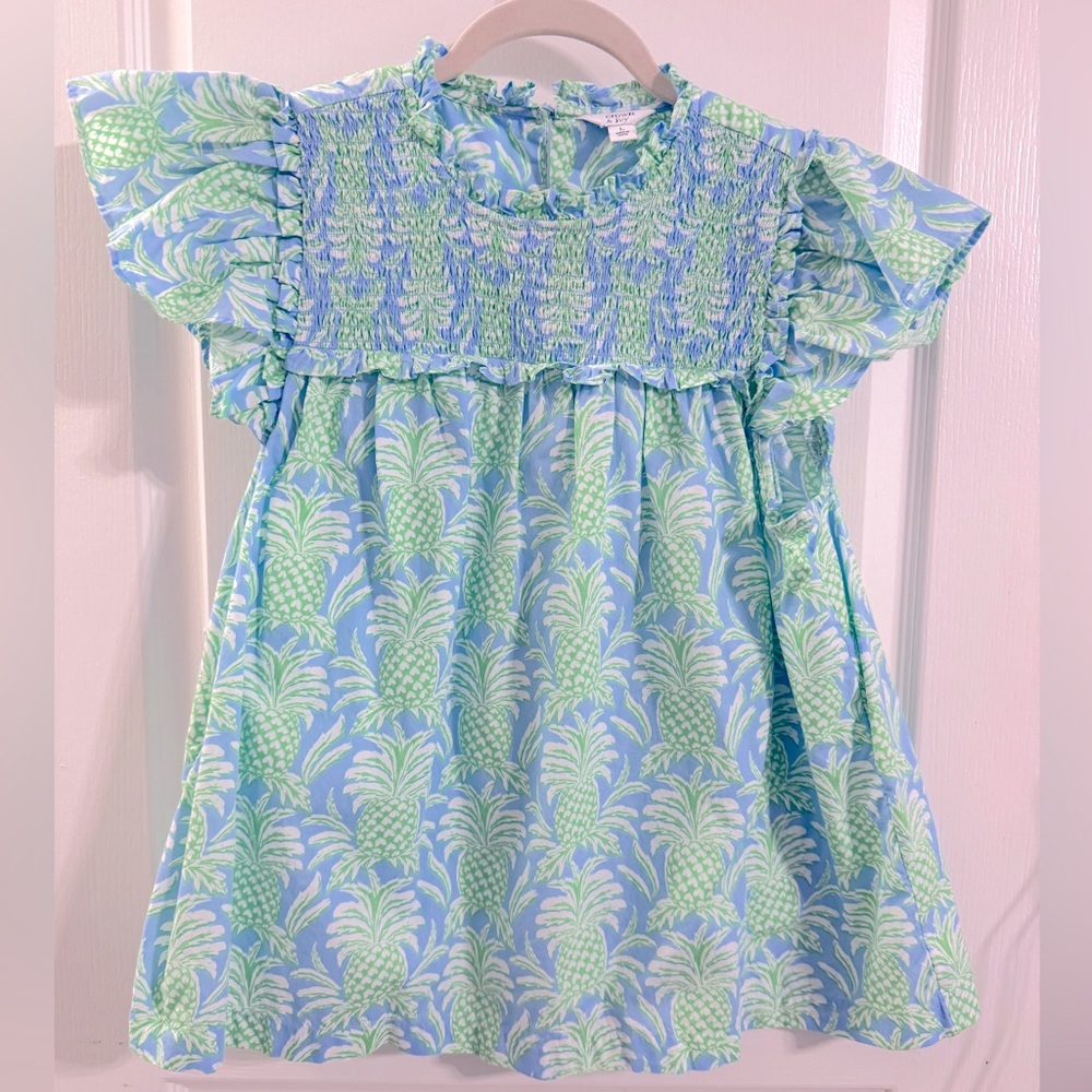 Crown & Ivy pineapples Blue and Green Patterned Dress size large